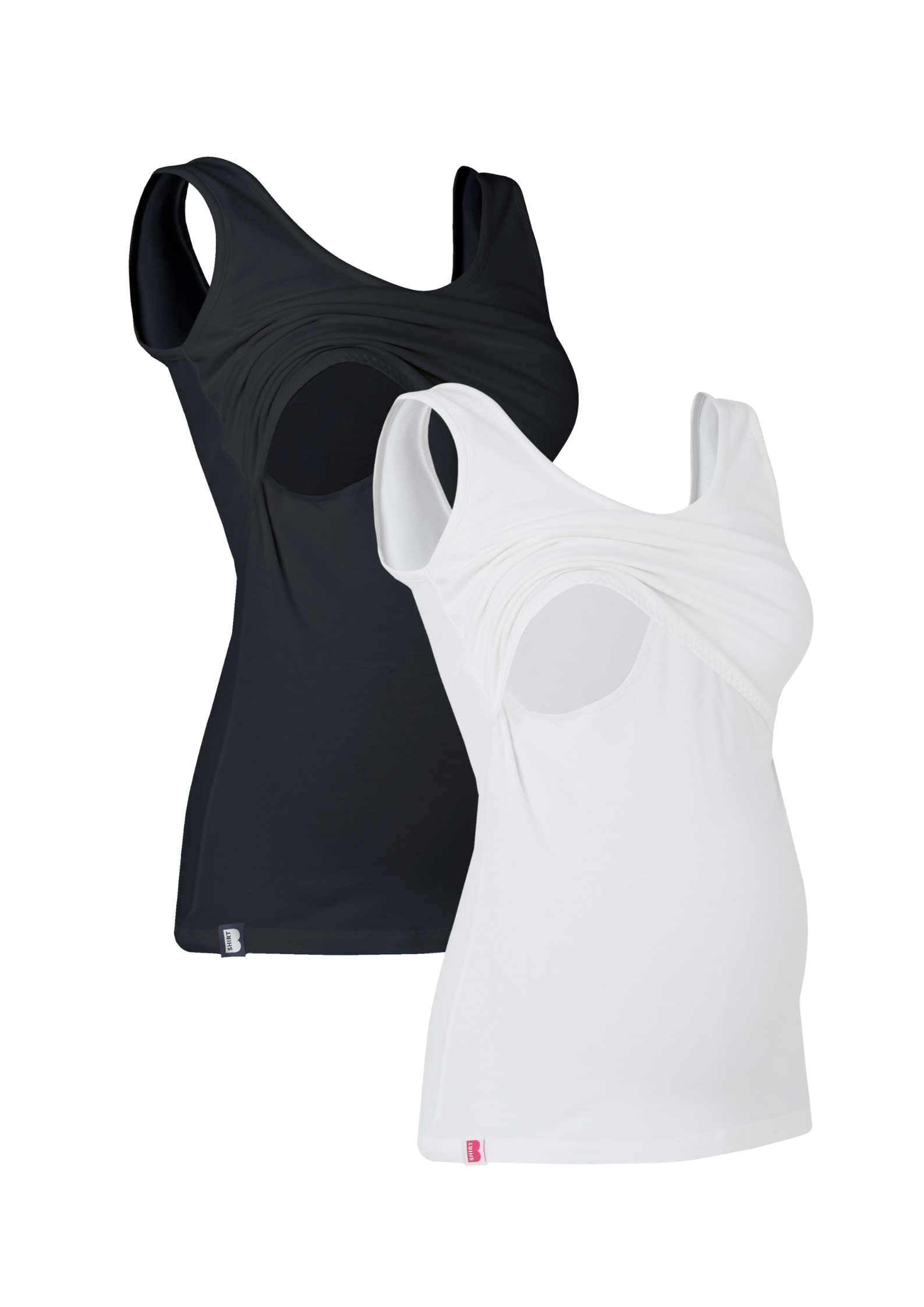 Bshirt Nursing Vest - Twin Pack -Black / White