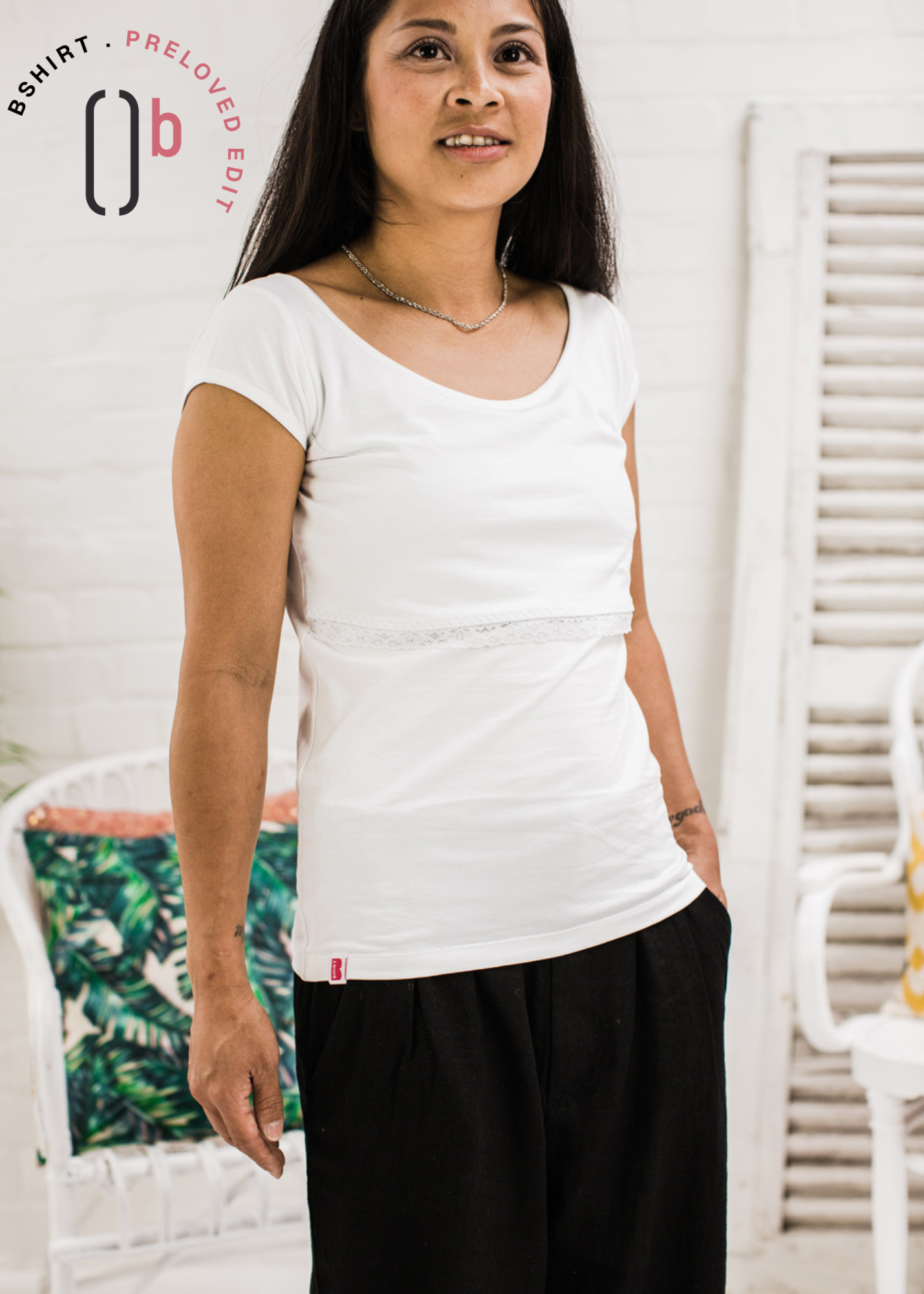 Organic Nursing T-shirt in White *PreLoved*